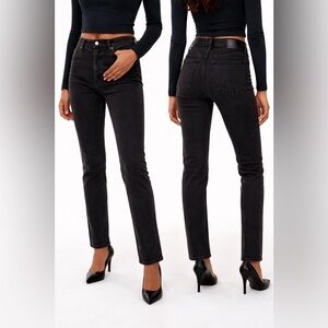 DENIM FORUM | Aritzia Yoko Hi Rise Slim | Black